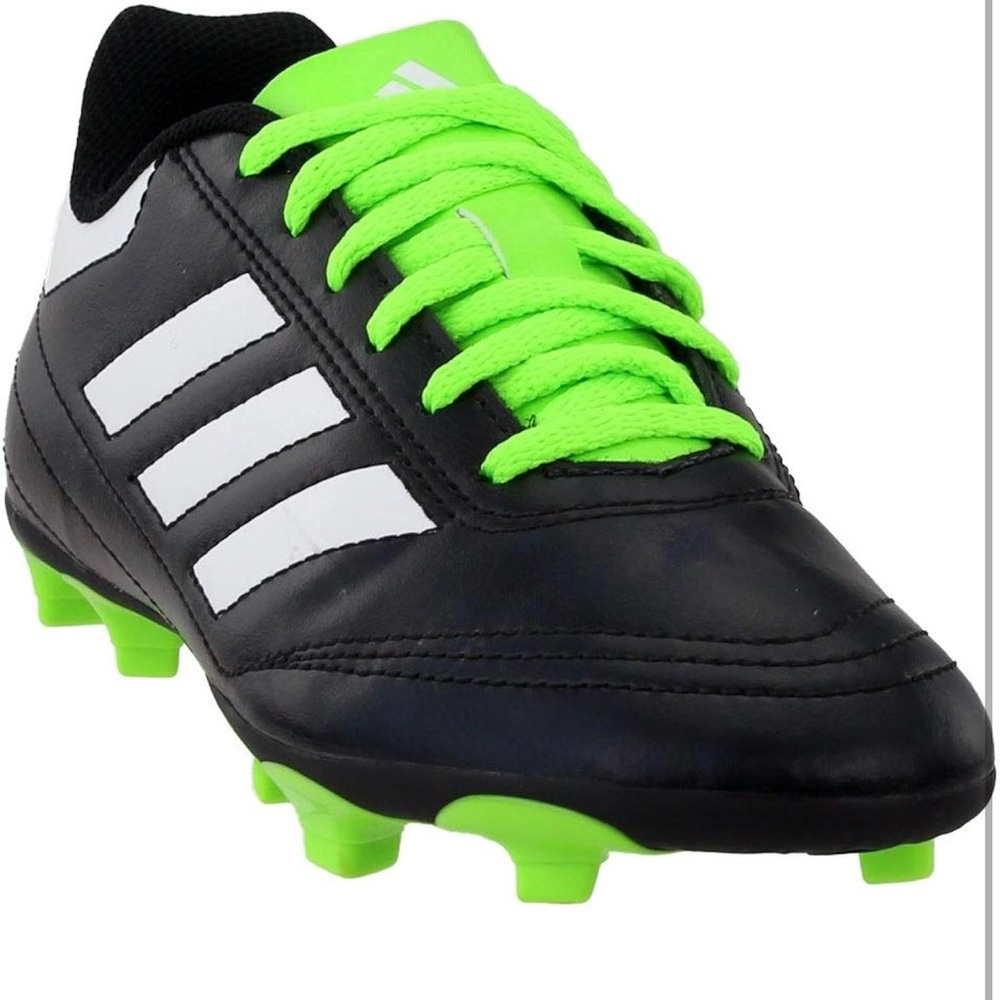 adidas Black with Neon Green Youth Soccer Cleats - Picture 2 of 10
